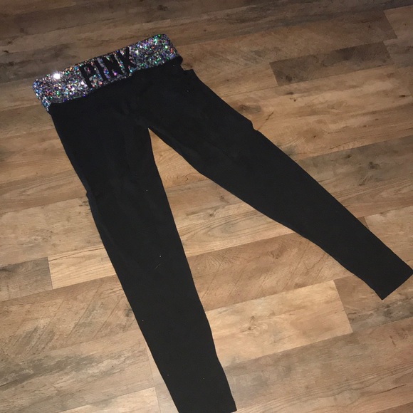 PINK Victoria's Secret Pants - VS PINK blink fold over yoga leggings